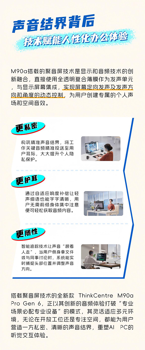 I人的理想辦公搭檔！全球首款聚音屏AI PC打造專屬聲音結界