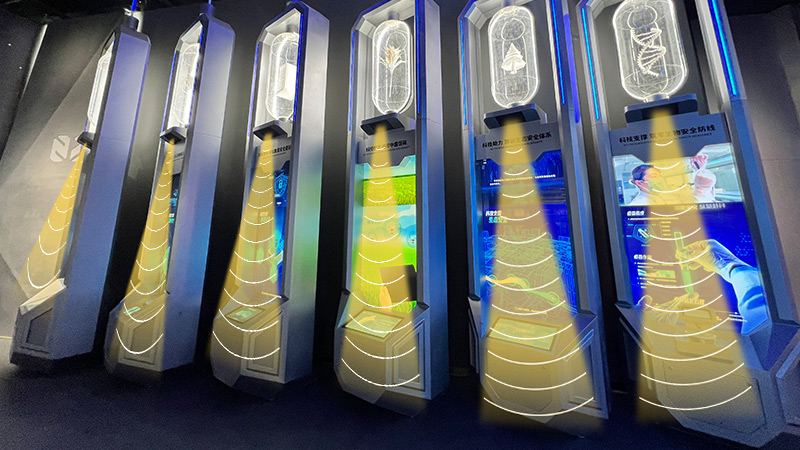 深圳科技展廳安裝清聽聲學的定向音箱聚音寶