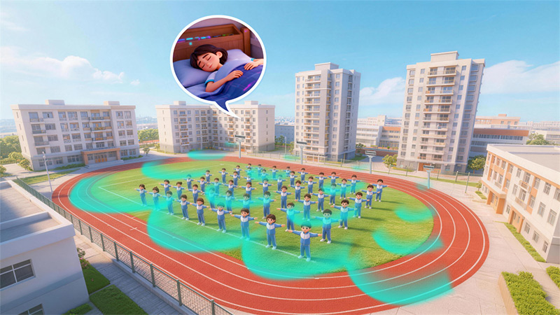 清聽聲學(xué)安靜操場系統(tǒng)，不擾民